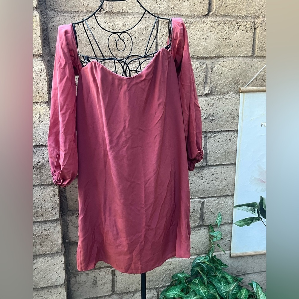 Bailey 44 Devotion Dress Sz M Elegant Pink Off-Shoulder Dress